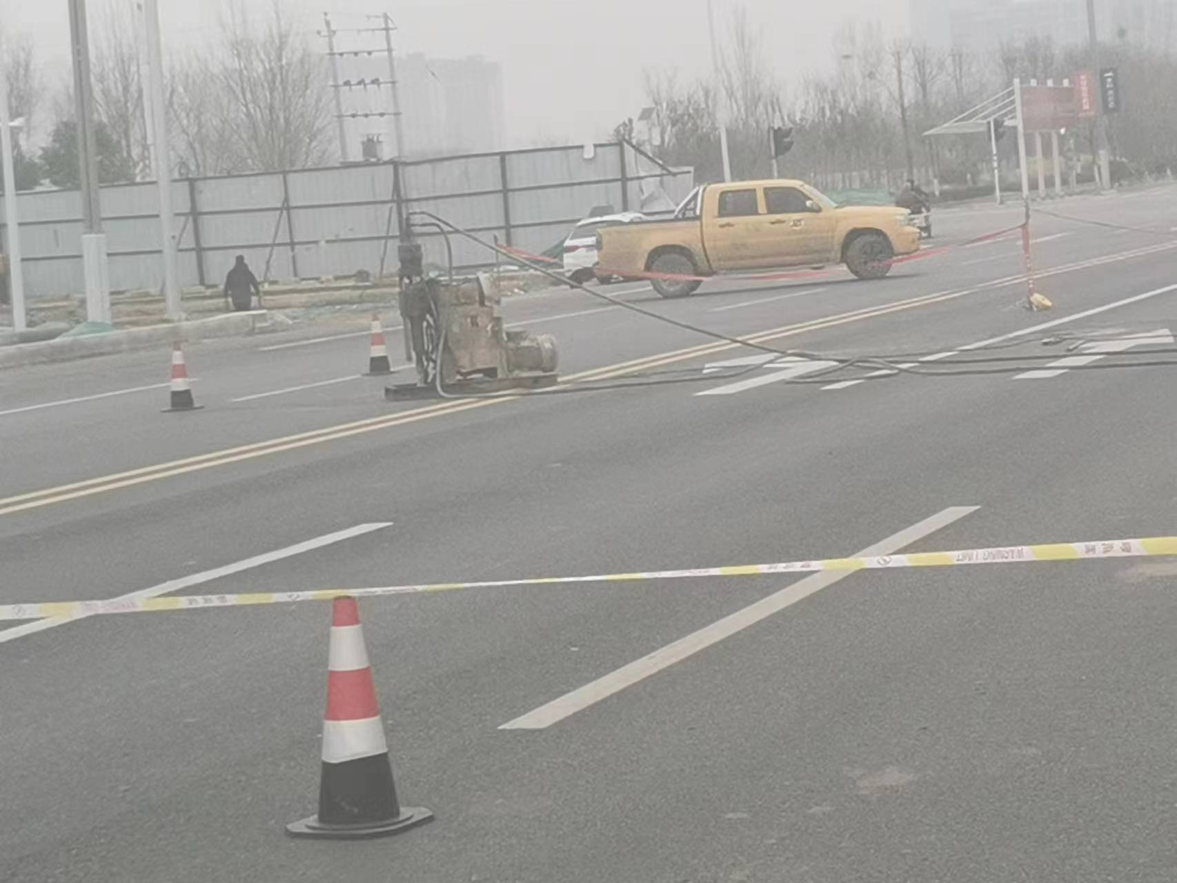 元门乡马路注浆